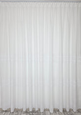 Perdea Lior alba cu broderie material plin ca textura tip in